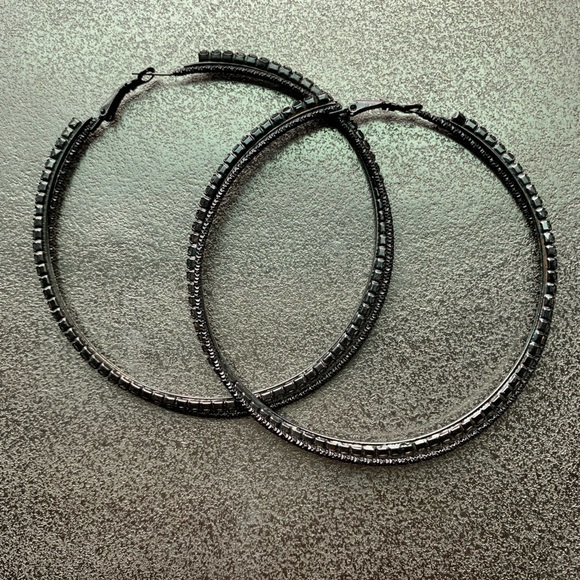 Large Hoop Earrings - Picture 3 of 3